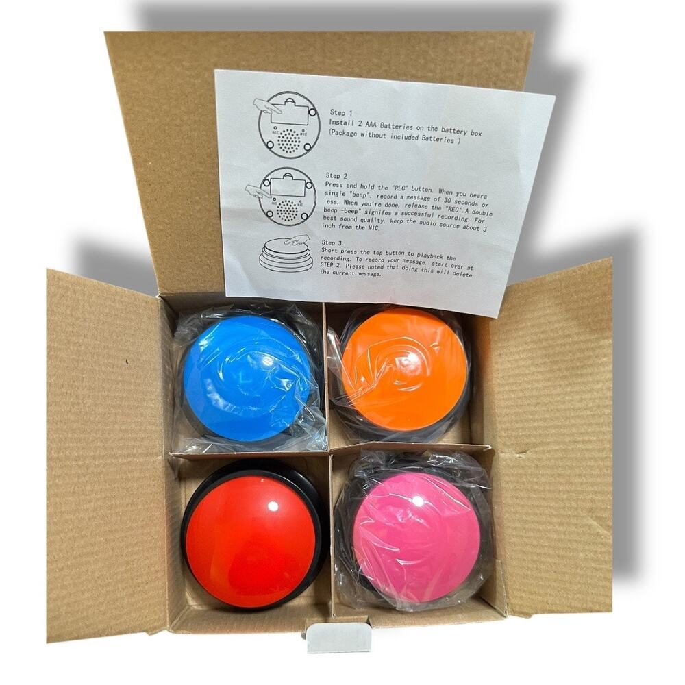 Voice Recording Buttons for Dog Communication